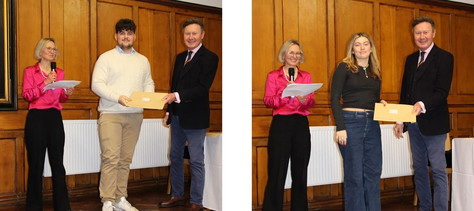 A split image featuring a serene landscape with mountains and a calm lake on the left, and a bright, sunny beach scene with palm trees and ocean waves on the right.